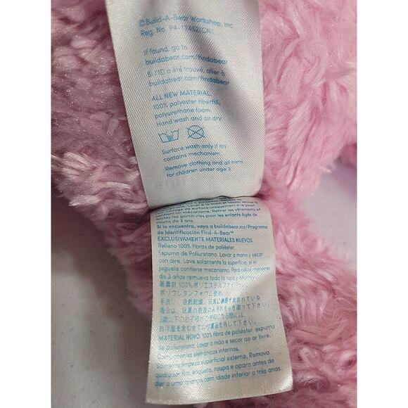 Build A Bear BAB Pink Teddy Bear Cute Cuddle Plush Stuffed Animal Toy 16" - Picture 9 of 9